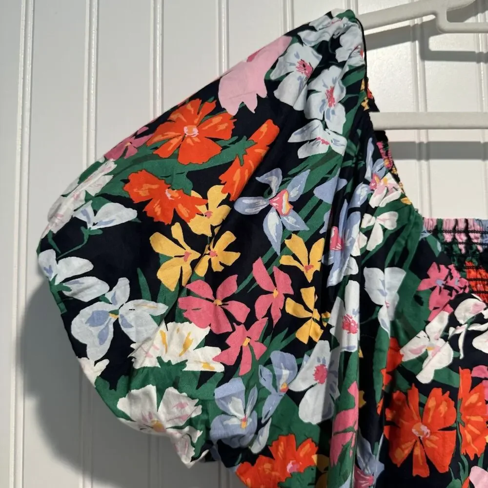 Old Navy Floral Smocked Puff Sleeve Top Plus Size 2X